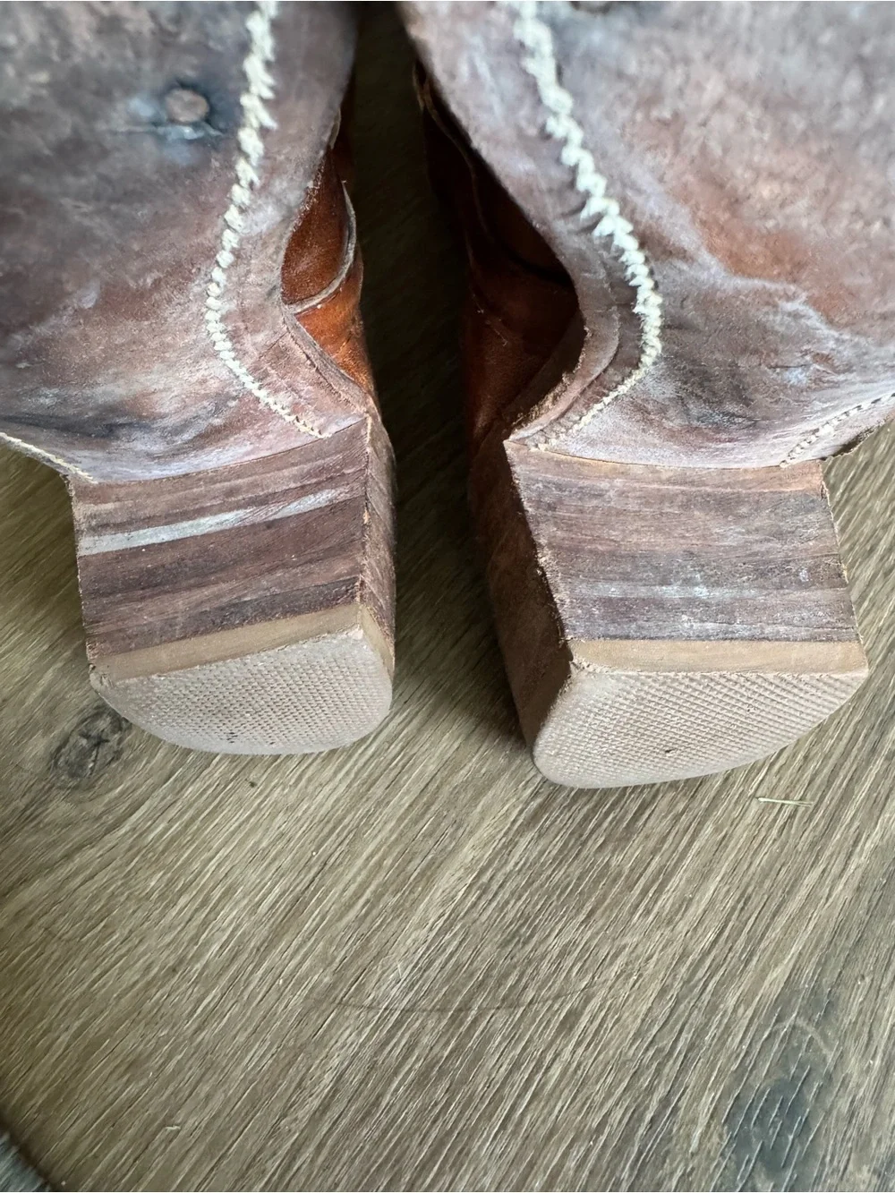 Vintage 70s Frye Tan Tall Leather Knee High Riding Boots